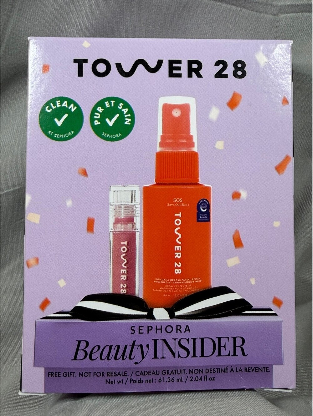 Tower 28 Gift Set SOS Daily Rescue Facial Spray & ShineOn Lip Jelly in Pistachio